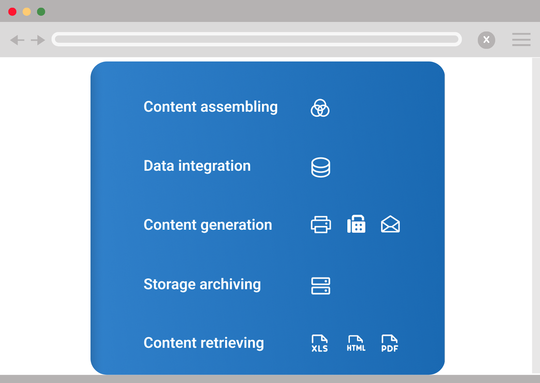 eCorr enterprise output management visual